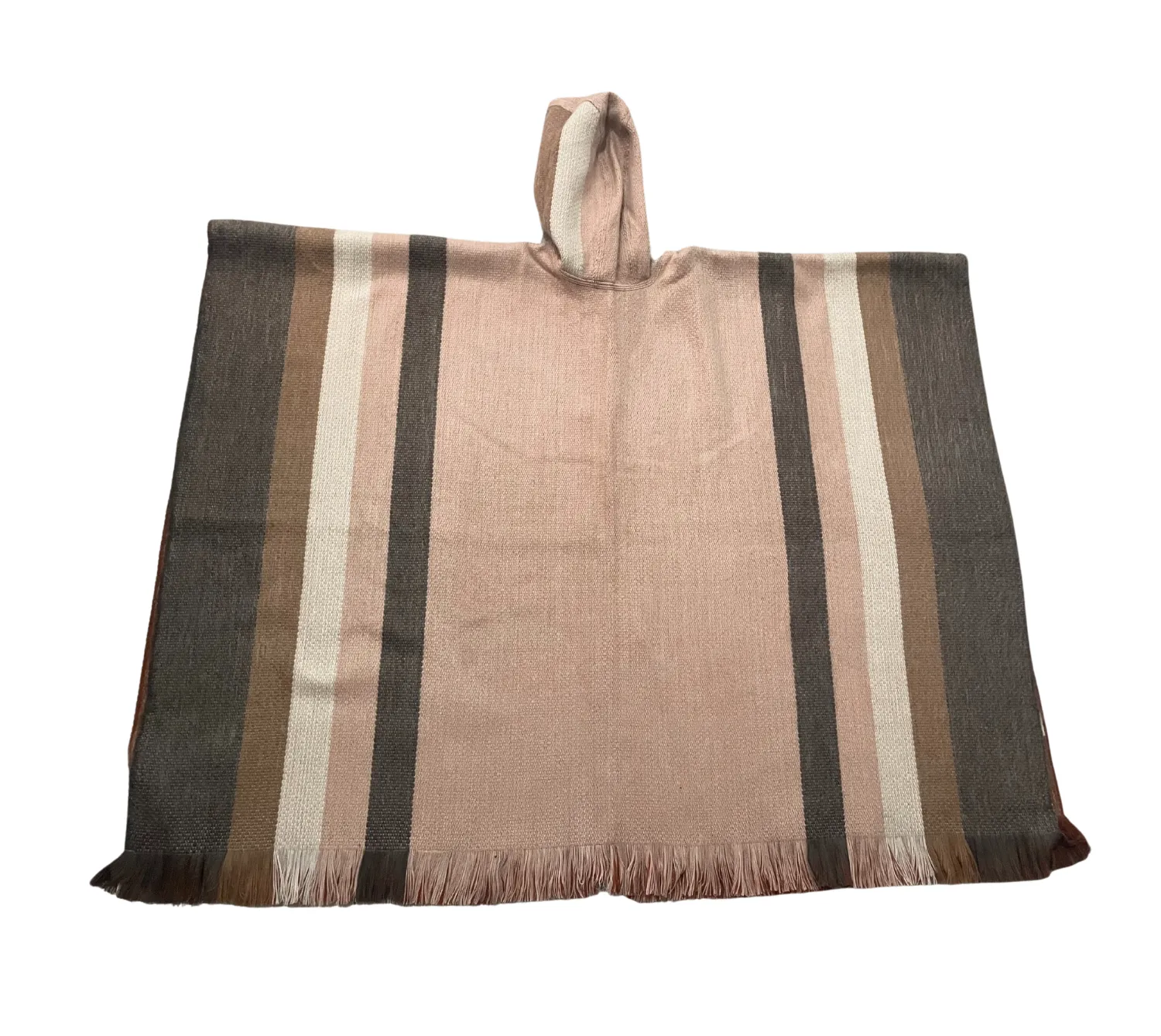 Pretty Cozy Open Front Reversible Alpaca Poncho
