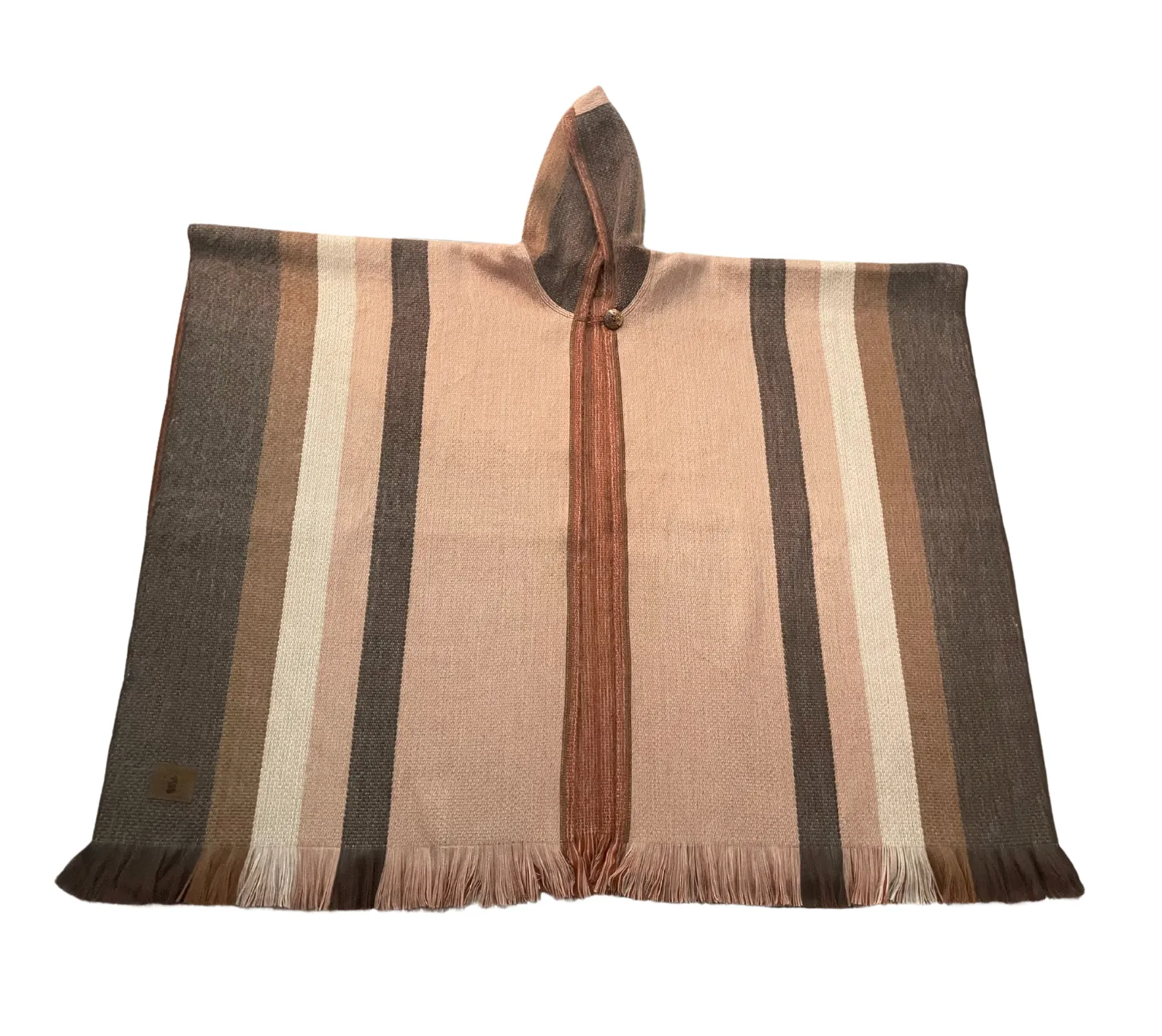 Pretty Cozy Open Front Reversible Alpaca Poncho