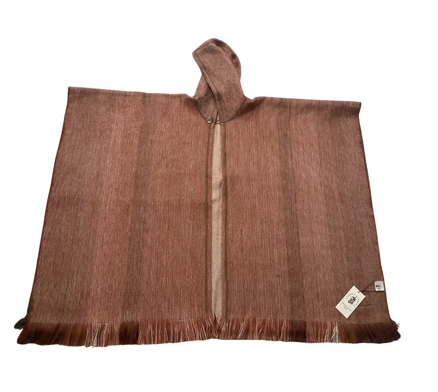 Pretty Cozy Open Front Reversible Alpaca Poncho