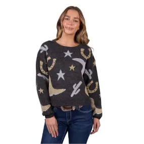 Pure Western Womens Jumper | Marcy | Charcoal Marle