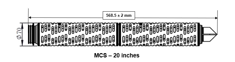 PureFlo MCS-Series Cartridge - MCS2072S1-5-PH (Pharmaceutical Grade)