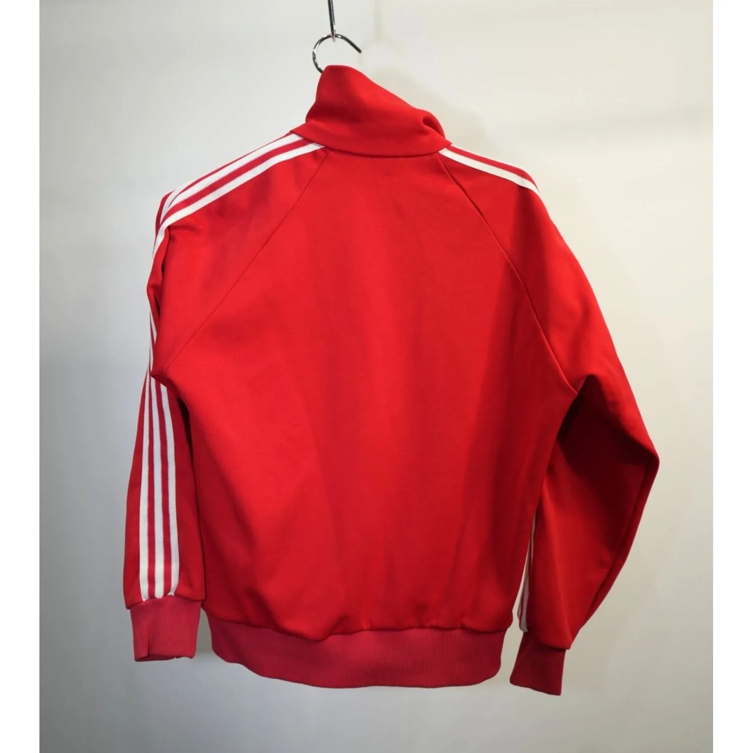 "Retail"  VTG Adidas 3-Striped Trefoil Embroidered Full Zip Track Jacket Red/White Medium