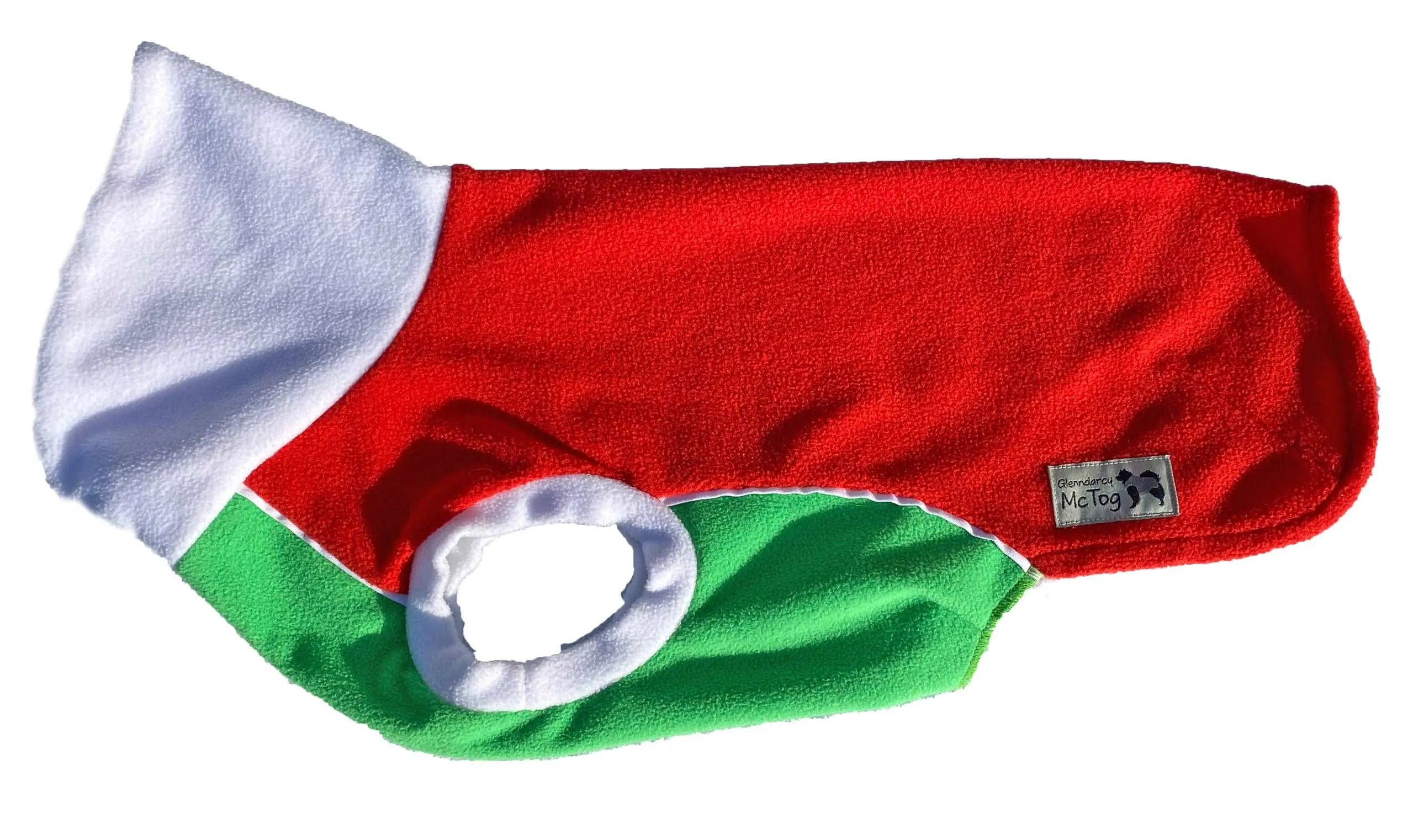 Red Green Polar Fleece - Waterproof belly - McTog Dog Jumper
