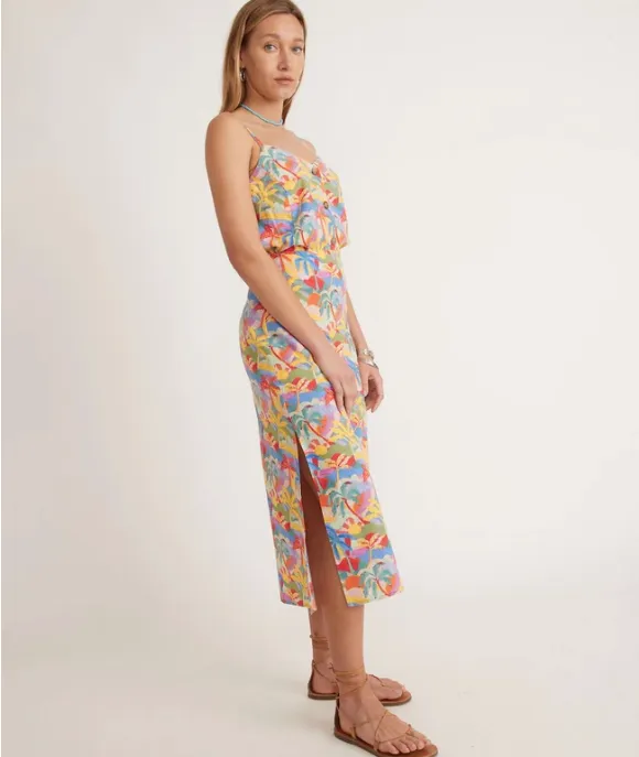Ryan Slip Skirt - Palm Scene