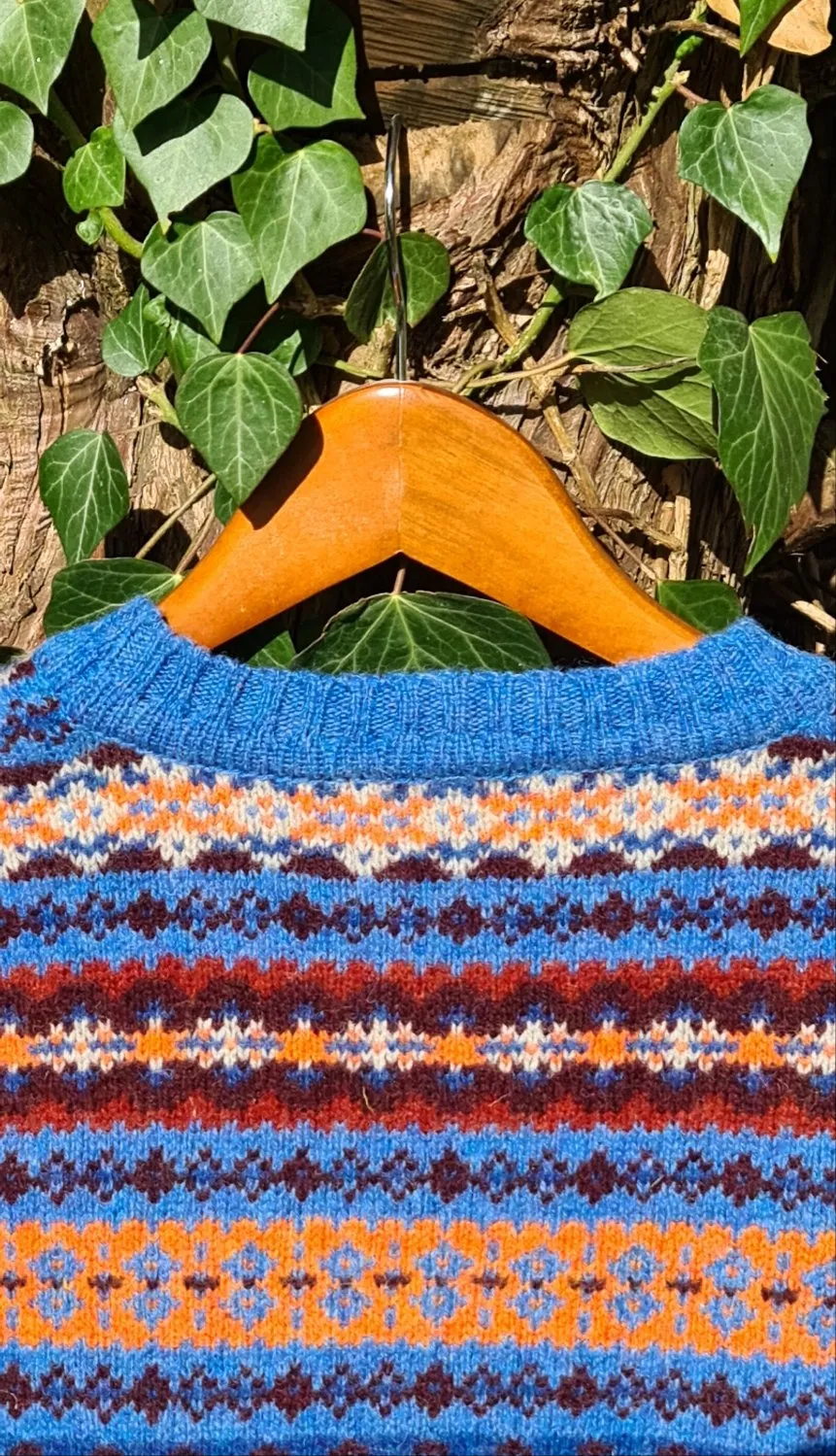 SALE Scottish Ladies Fairisle In 'Blue Toon'