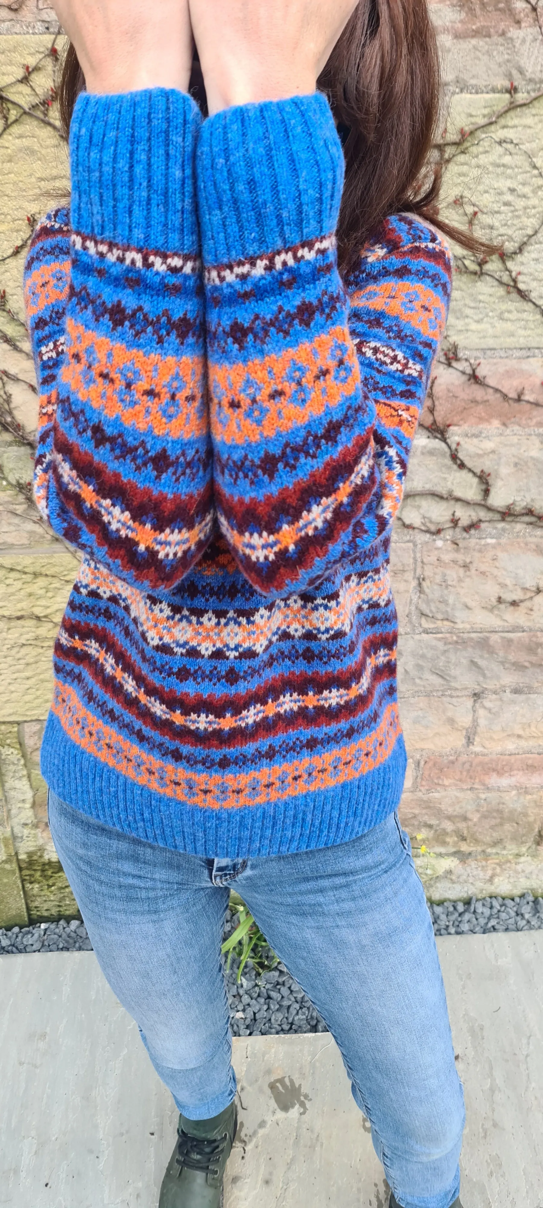 SALE Scottish Ladies Fairisle In 'Blue Toon'