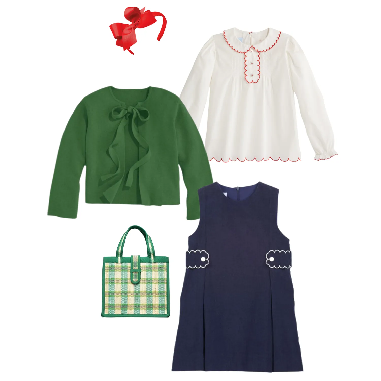 Scalloped Delia Jumper -- Navy Cord