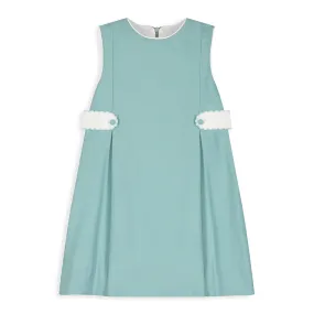 Scalloped Side Tab Dress -- Wasabi