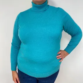 Sea Green Polo Neck Jumper Extra  Large
