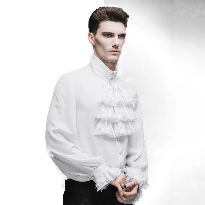 Steampunk Victorian Men's Ruffled Dress Shirt