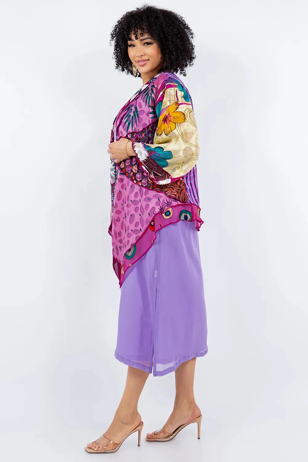 Sterling Style Short Butterfly Jacket - 5826SJB WINE/MULTI