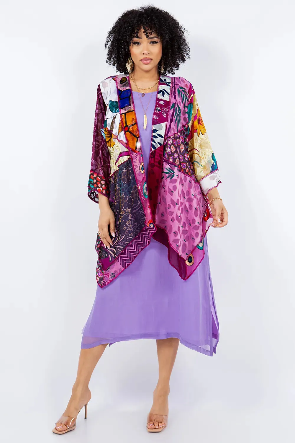 Sterling Style Short Butterfly Jacket - 5826SJB WINE/MULTI