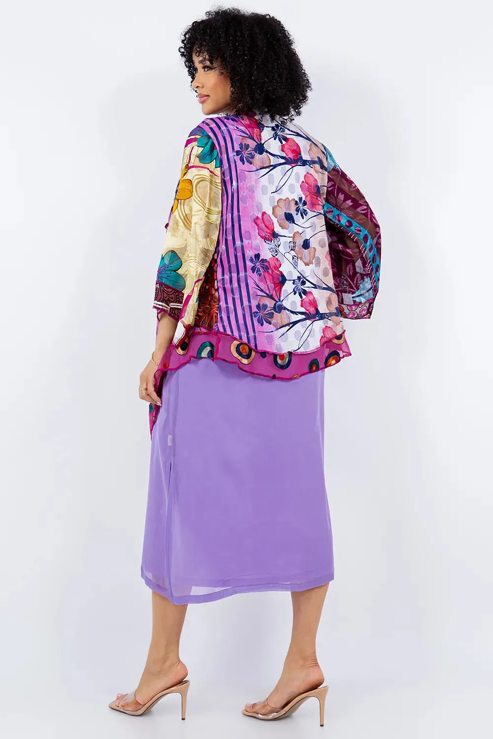 Sterling Style Short Butterfly Jacket - 5826SJB WINE/MULTI
