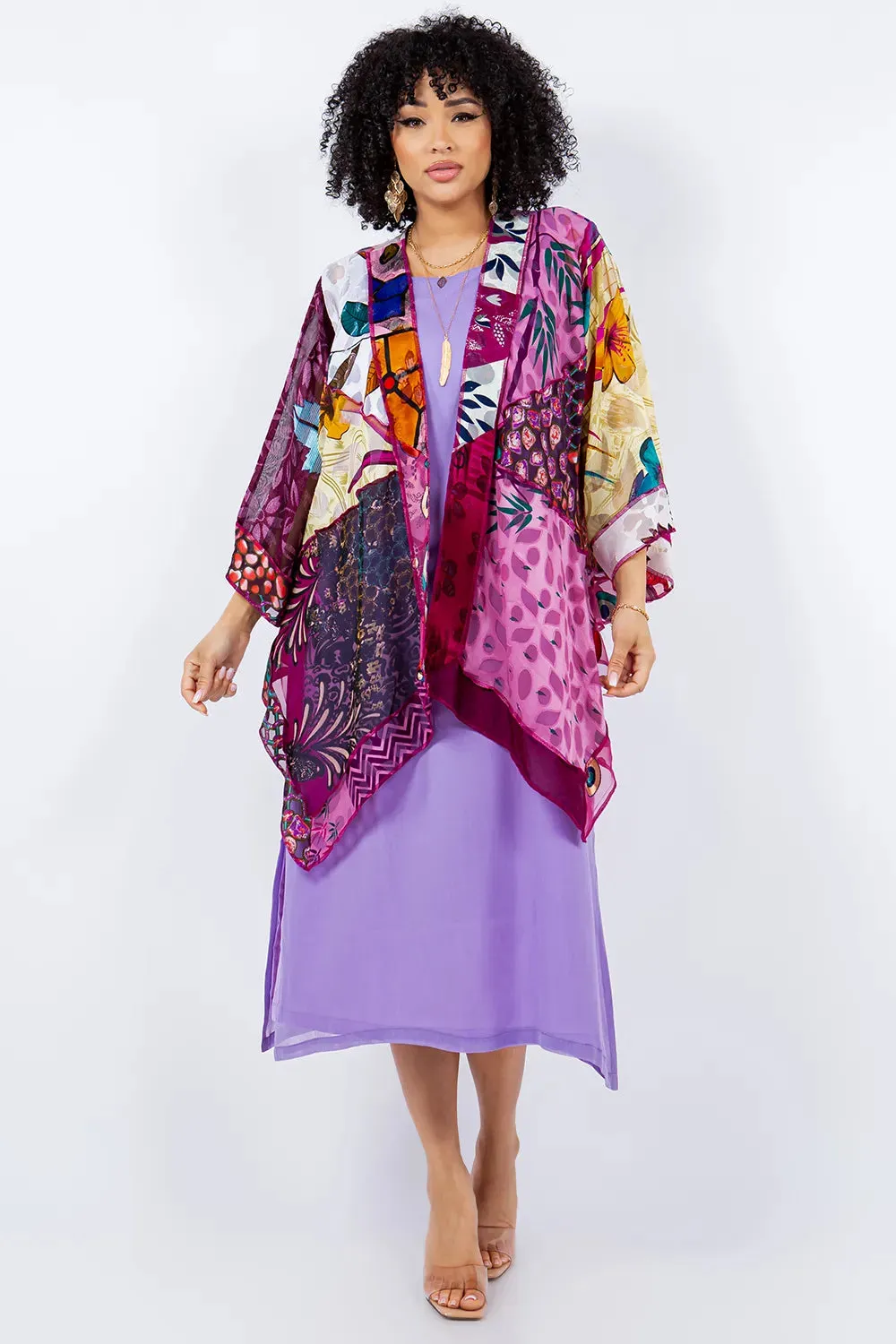 Sterling Style Short Butterfly Jacket - 5826SJB WINE/MULTI