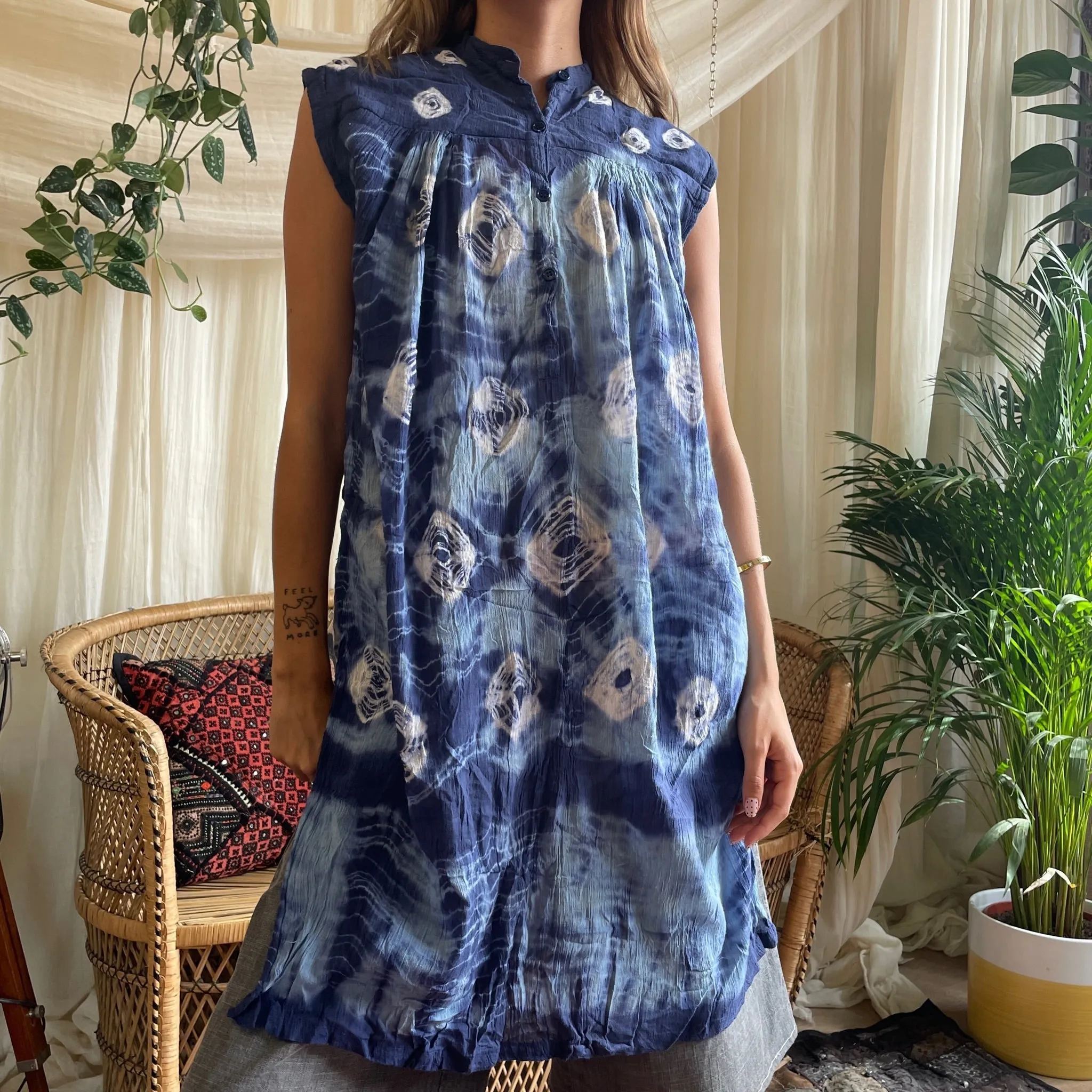 Tie Dye Cheesecloth Tunic