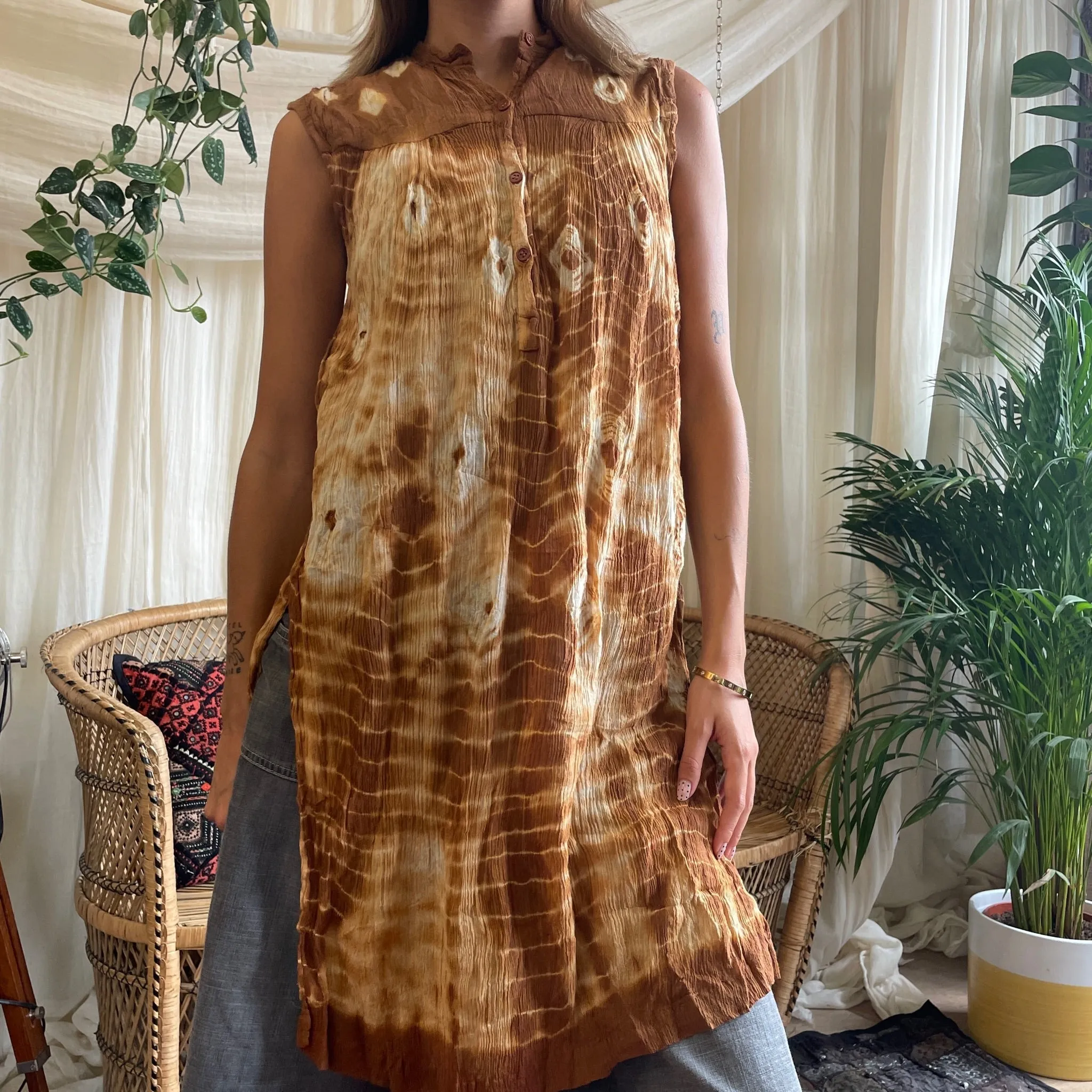 Tie Dye Cheesecloth Tunic