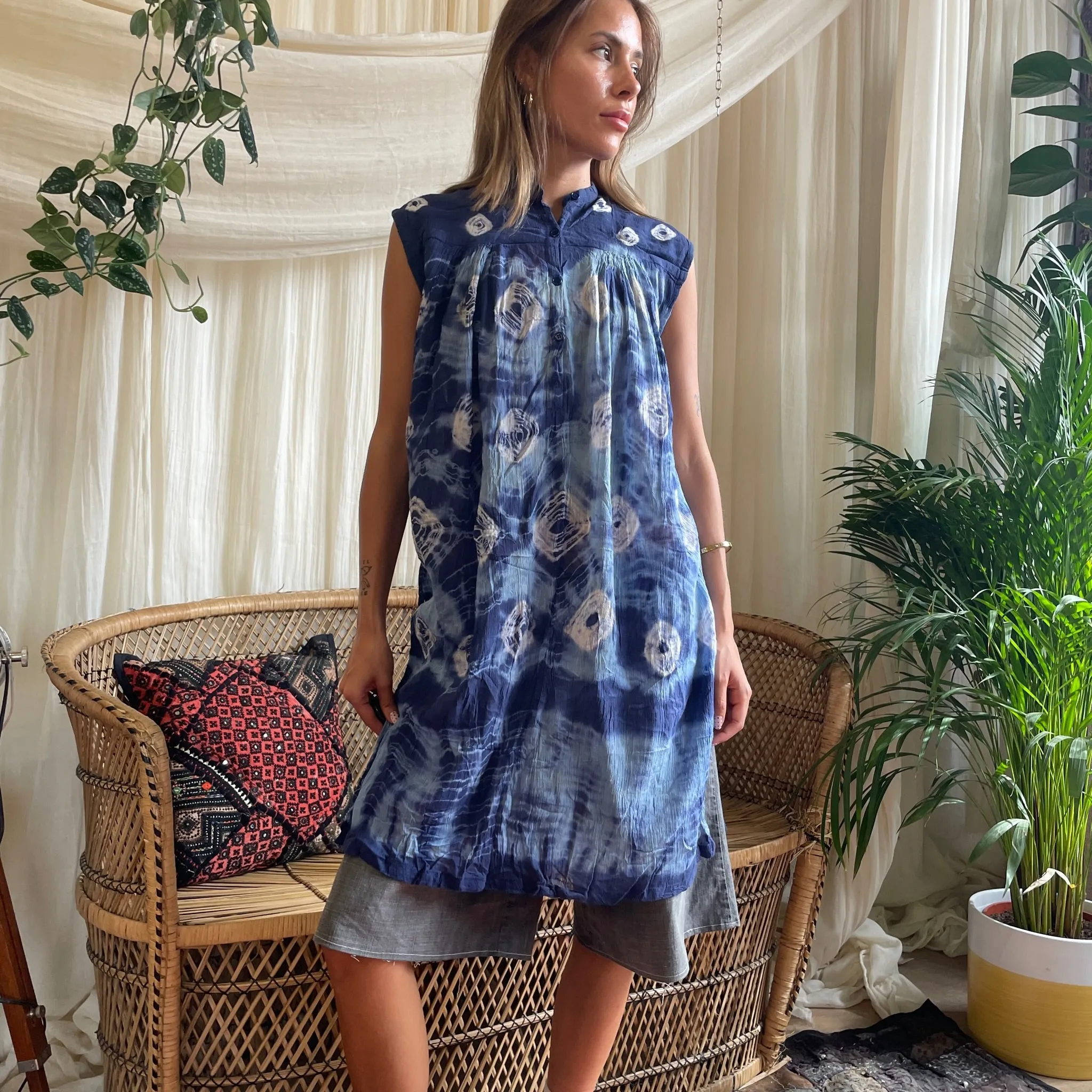 Tie Dye Cheesecloth Tunic