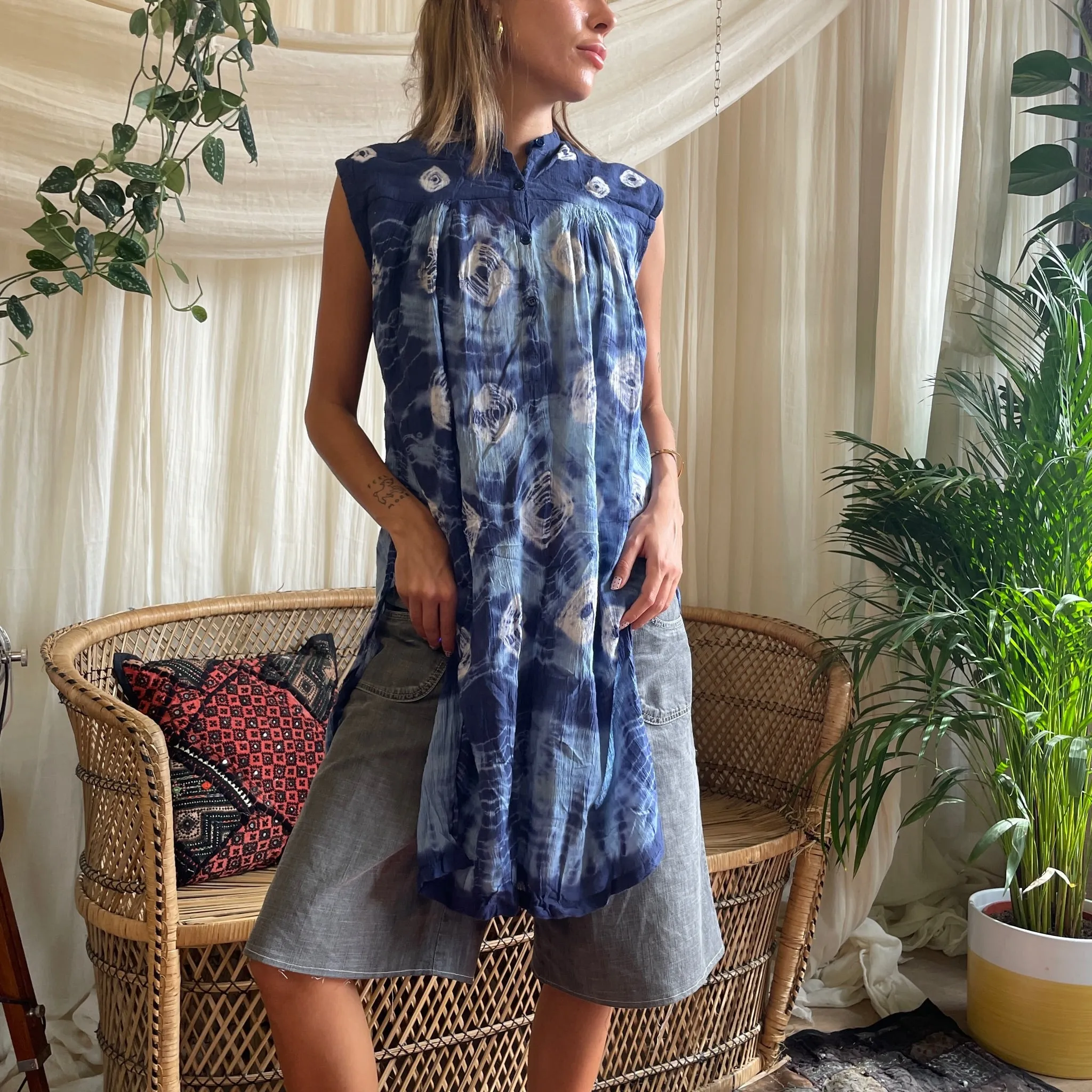 Tie Dye Cheesecloth Tunic