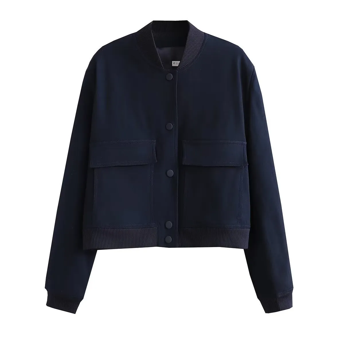 Trendy Casual Cropped Bomber Jacket
