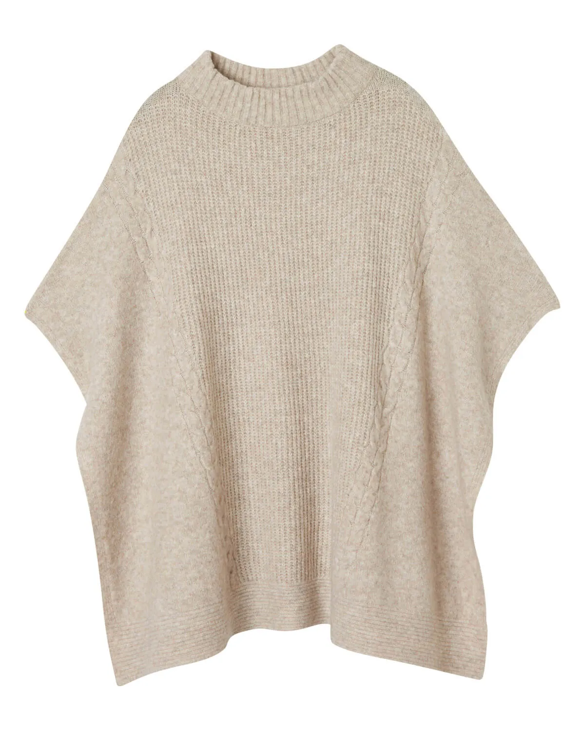 Turtleneck Cable Stitch Poncho