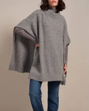 Turtleneck Cable Stitch Poncho