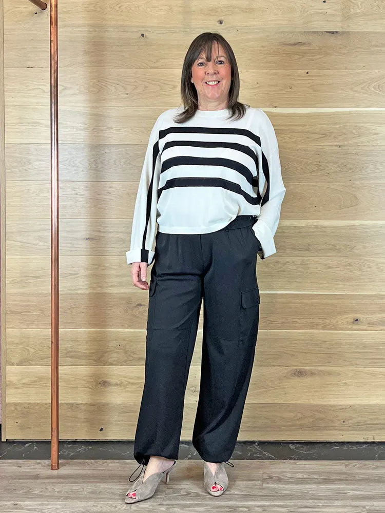 Twinset Striped Jumper Black & White