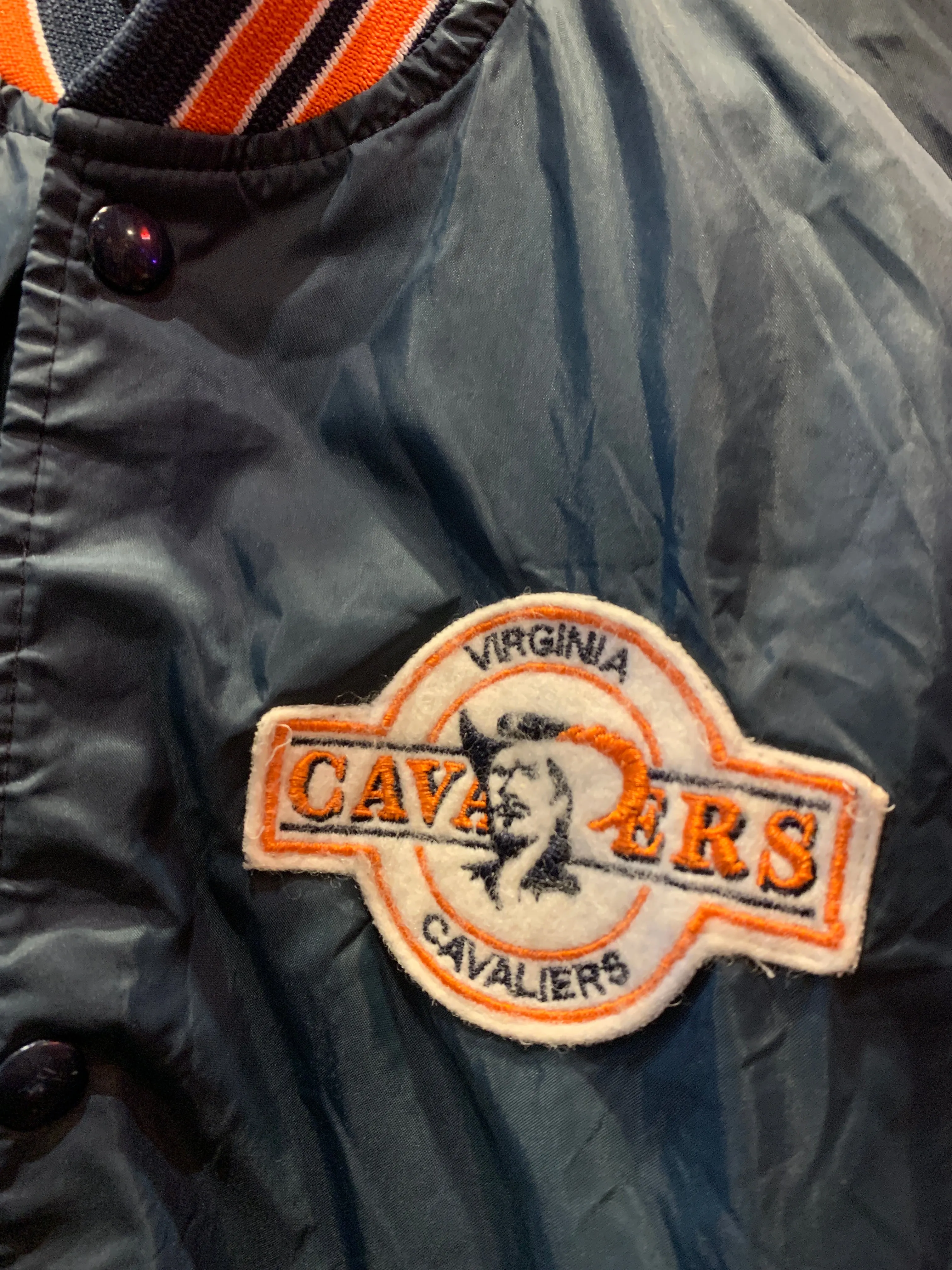 Vintage Virginia Cavaliers Chalkine 80s Satin Jacket, Medium