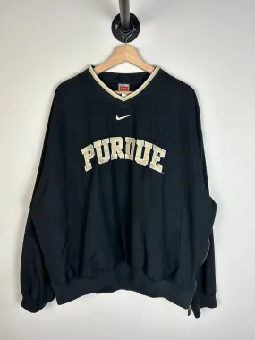 Vintage Y2K Nike Purdue Black Pullover Windbreaker