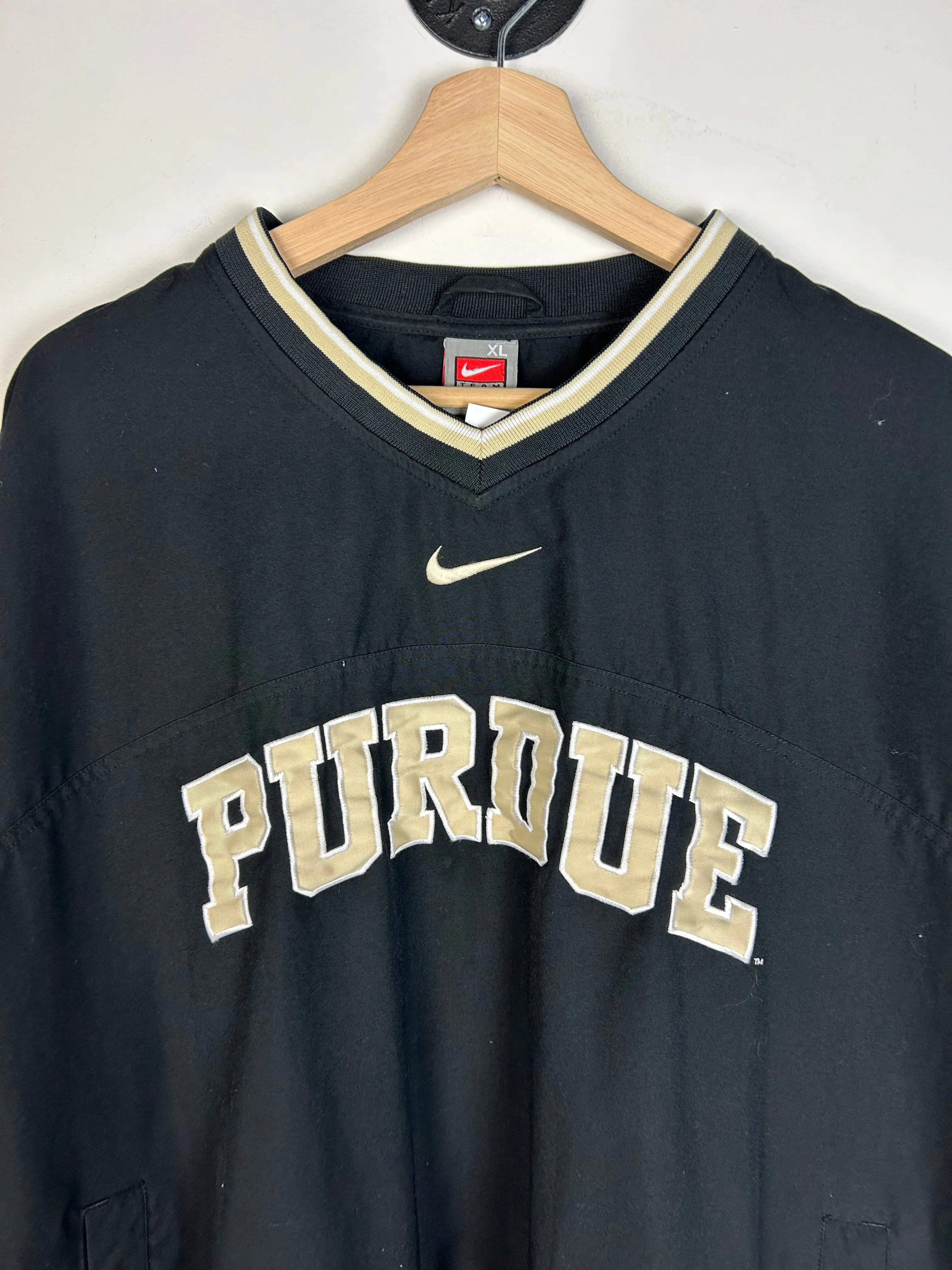 Vintage Y2K Nike Purdue Black Pullover Windbreaker