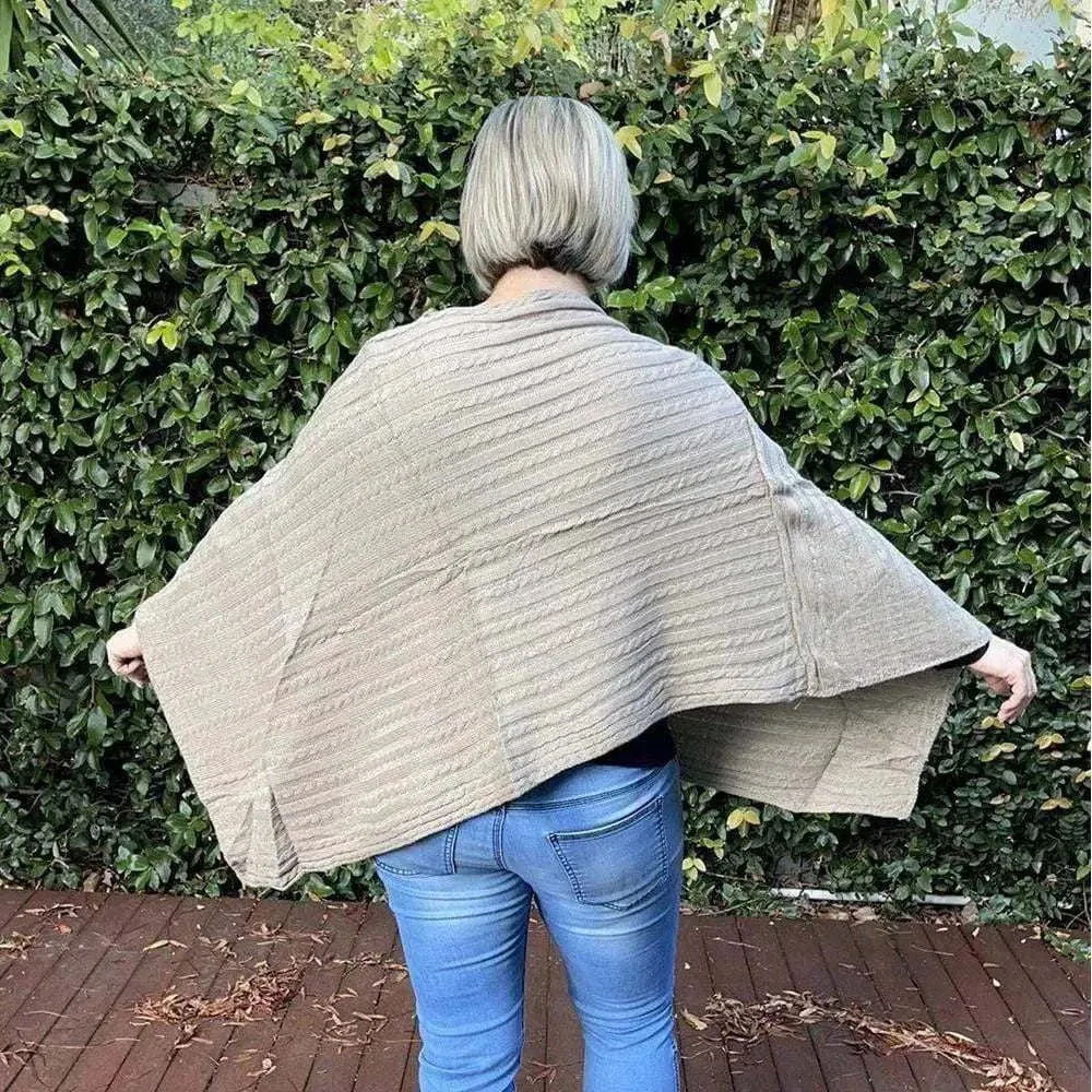 Winter Poncho - Light Brown