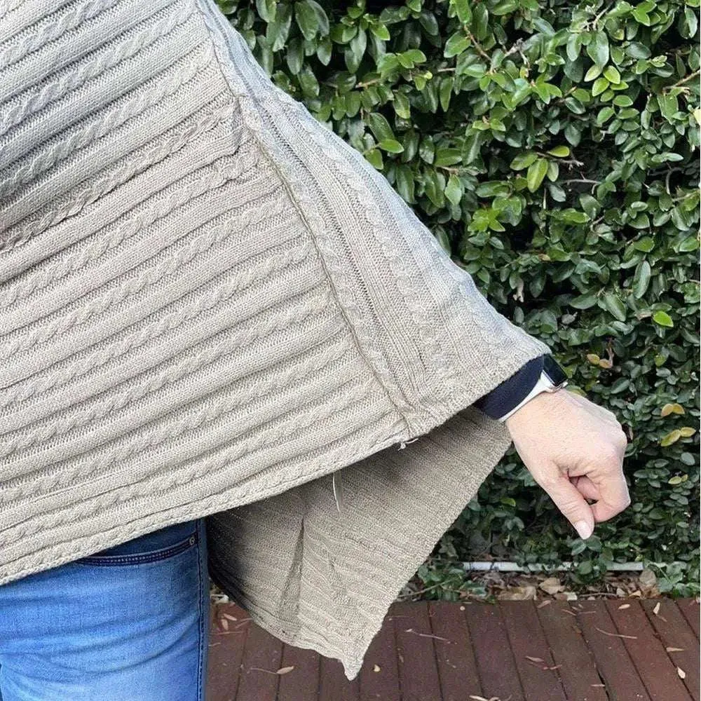 Winter Poncho - Light Brown