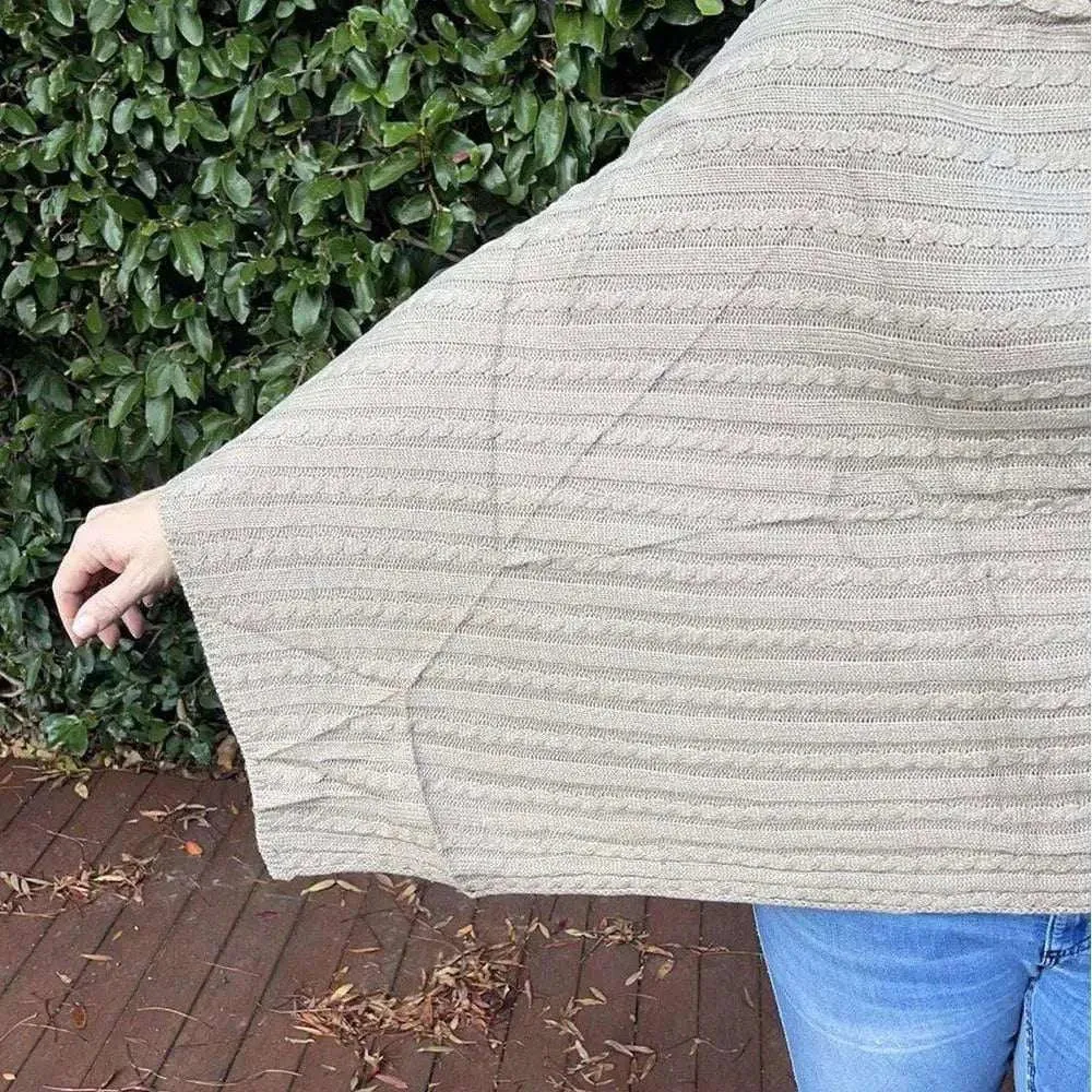 Winter Poncho - Light Brown