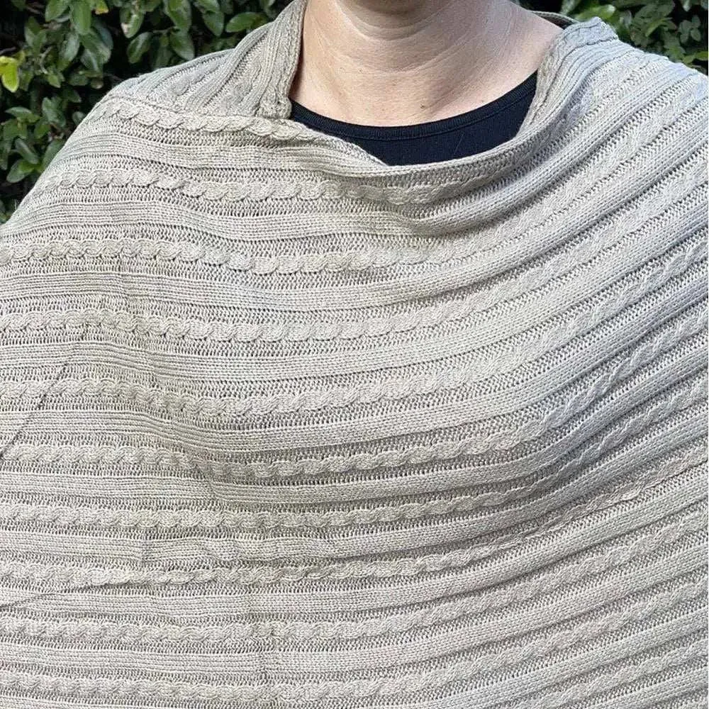 Winter Poncho - Light Brown