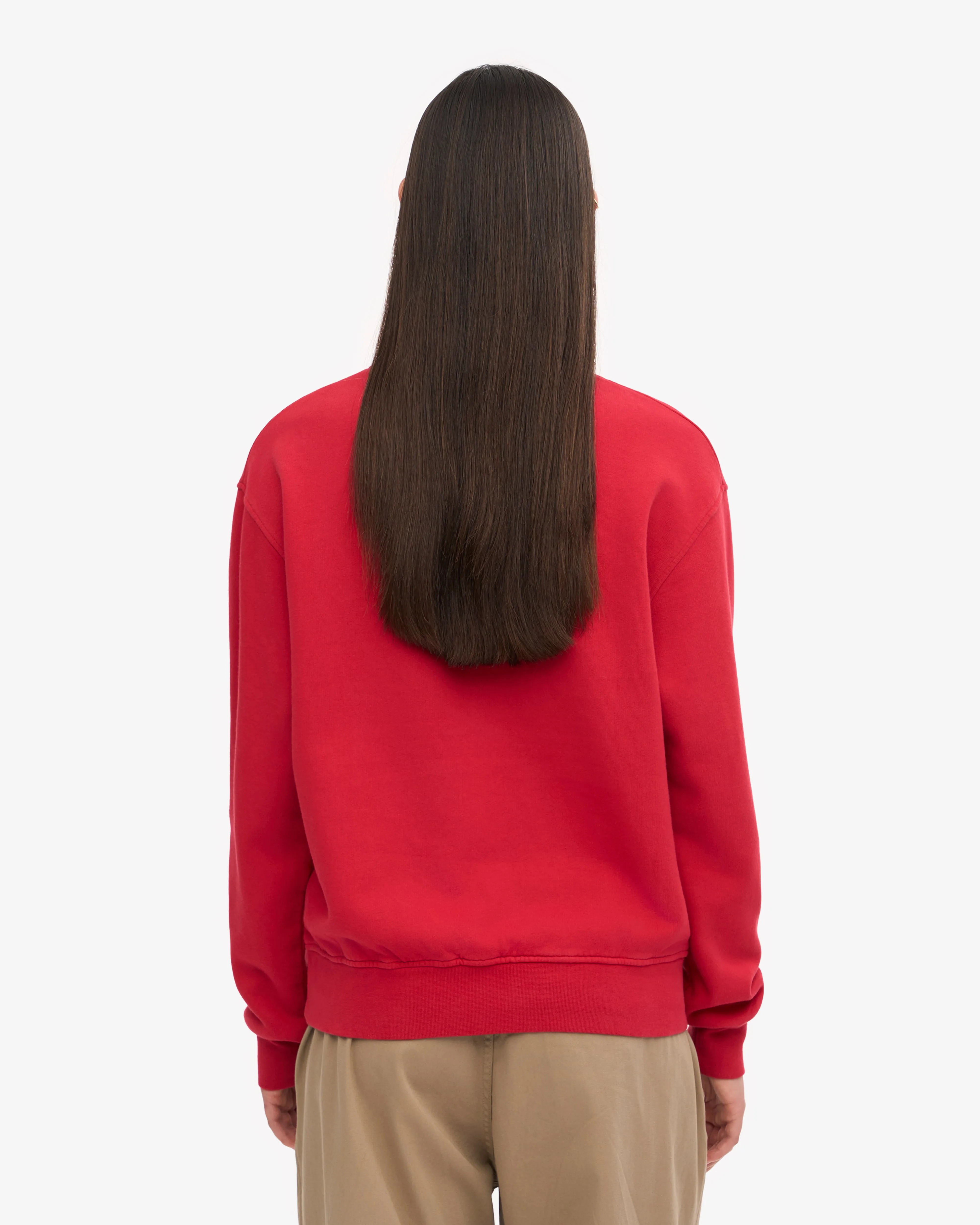 Women Classic Organic Crew - Scarlet Red