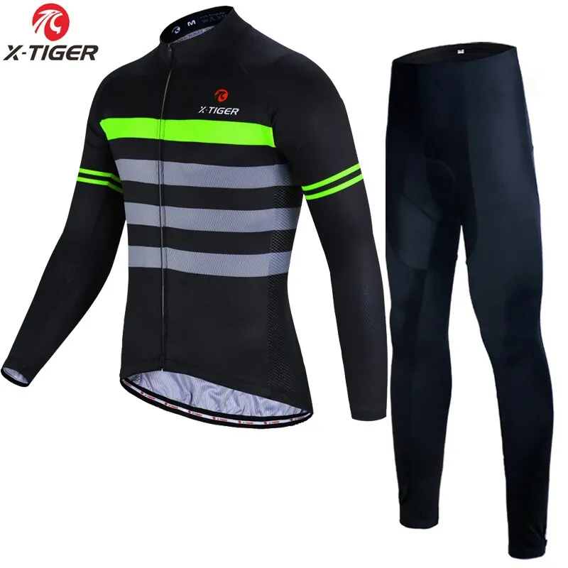 X-TIGER Thermal Fleece Cycling Jerseys Set X75